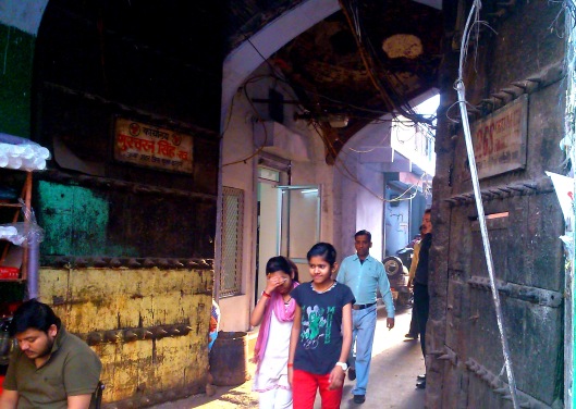 Tattered entrance to Zeenat Mahal